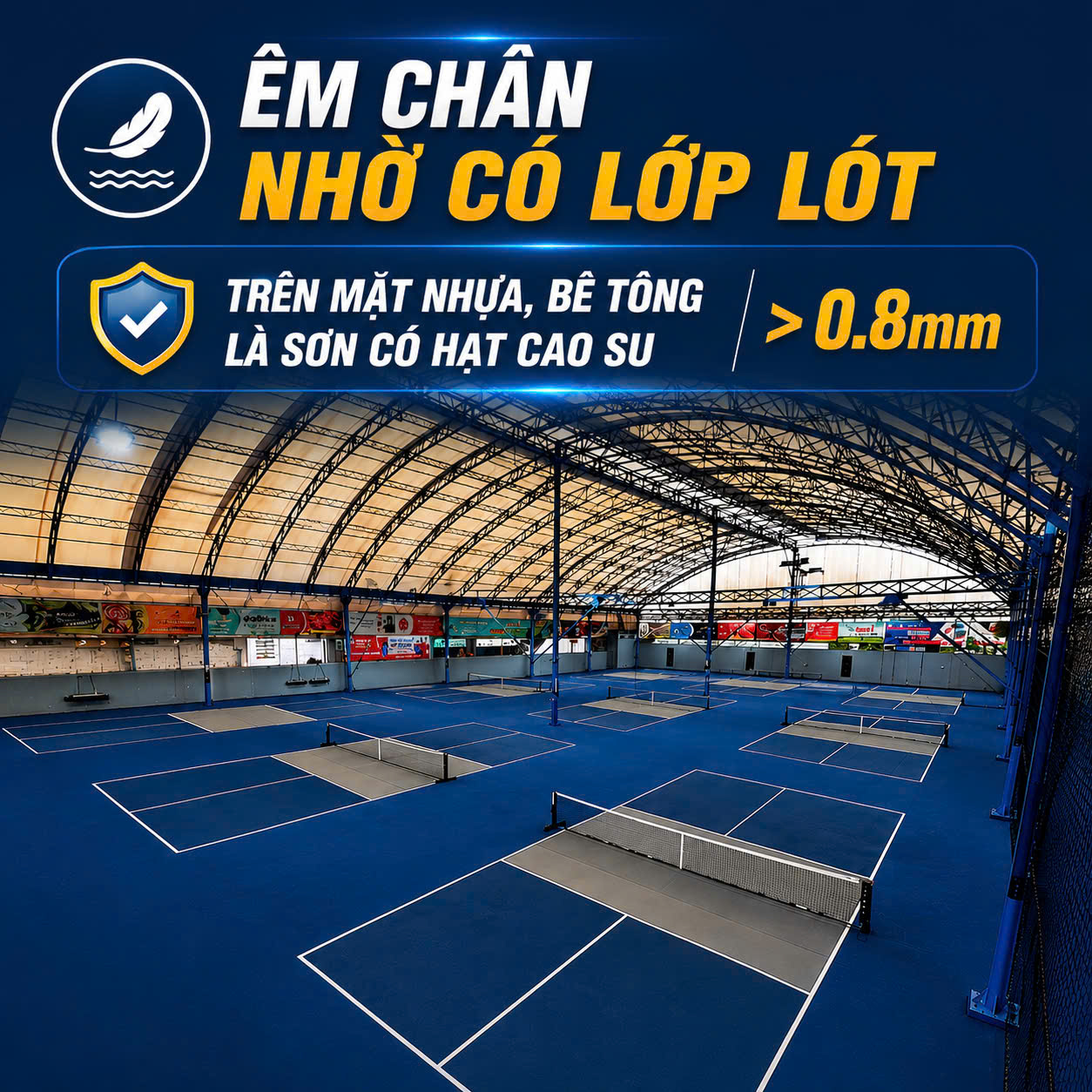 Xây sân pickleball, Typti, Poptennis, Toten chung
